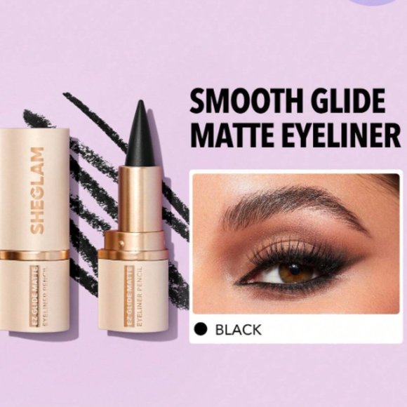 Glide Matte Eyeliner Pencil Highly Pigmented Black Smoky Eyes - Picture 1 of 5
